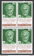Mexico 1066 Block/4, MNH. Mi 1424. Reading, Writing Studies, 1974. Demosthenes. - Messico