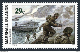 Marshall 322, MNH. Mi 436. WW II, Dieppe Raid, August 19,1942. 1992. - Marshallinseln