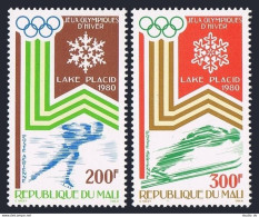 Mali C379-C380,MNH.Mi 749-750. Olympics Lake Placid-1980.Speed Skating,Ski Jump. - Malí (1959-...)