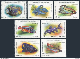 Malagasy 1192-1198, 1199,MNH. Michel 1717-1732, Bl,263. Aquarium Fish, 1994. - Madagaskar (1960-...)