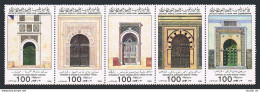 Libya 1273 Ae Strip, MNH. Mi 1591-1595. Mosque Entrances, 1985. Zauiet Amoura, - Libyen