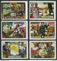 Liberia 309-312,C63-C64,MNH.Michel 420-425. Independence-100,1949.Ship,Map. - Liberia