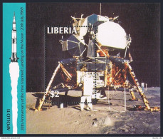 Liberia 1129,MNH.Michel Bl.122. Moon Landing 20th Ann.1989.Aldrin. - Liberia