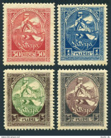 Latvia 70-73, MNH. Mi 42-45. Latvia Hears Call To Assemble,1920.National Dress - Latvia