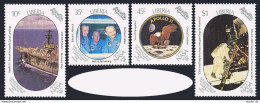 Liberia 1125-1128,1129, MNH. Mi 1456-1459, Bl.122. Moon Landing-25, 1989.Aldrin. - Liberia