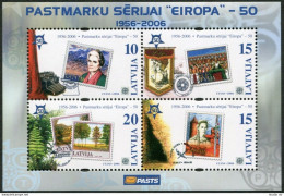 Latvia 637,MNH. Europa Stamps,50th Ann.2006.Latvian Europa Stamps. - Letonia