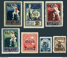 Latvia 86-93, MNH. Michel 58-64. Surcharged With New Value, 1920-1921. - Lettonia
