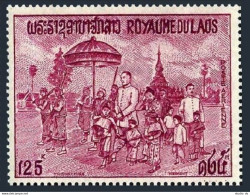 Laos C95,MNH.Michel 348. That Luang Religious Festival,1972.Procession. - Laos