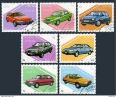 Laos 797-803,CTO.Michel 1010-1016. Automobiles,1987. - Laos