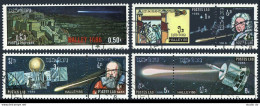 Laos 729-732,CTO.Michel 936-943. Halley's Comet,1986. - Laos
