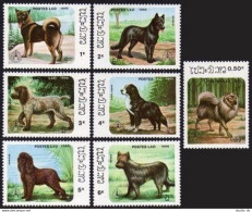 Laos 737-743,MNH.Michel 944-950. Dogs 1986.Keeshound,Elkhound,Bernese,Griffon, - Laos