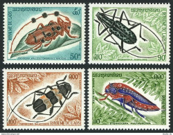 Laos 253-255,C119,MNH.Michel 290-293. Insects,Beetles,1974.Diastocera Wallichi, - Laos