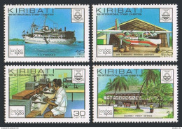 Kiribati 352-355, 355a Sheet, MNH. Mi 349-352, Bl.7. LONDON-1980. Ship, Plane. - Kiribati (1979-...)