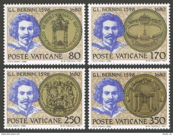 Vatican 673-676, MNH. Michel 771-774. Gian Lorenzo Bernini, Architect, 1980. - Ungebraucht