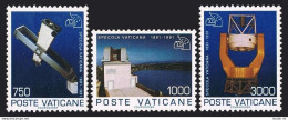 Vatican 885-887,MNH.Michel 1040-1042. Vatican Observatory,centenary,1991.Astrographs - Neufs