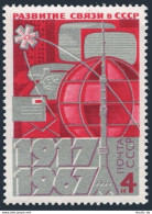 Russia 3358, MNH. Michel 3378. Communications In USSR,1967.Satellites. - Ungebraucht