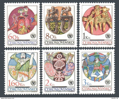 Czechoslovakia 1785-1790, MNH. Michel 2039-2036. UNICEF,25th Ann.1971. Folk Art. - Nuevos