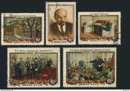 Russia 1694-1698, CTO. Mi 1696-1700. Vladimir Lenin, 30th Death Ann. Paintings. - Oblitérés