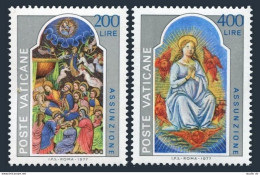 Vatican 615-616,MNH.Michel 703-704. Feast Of The Assumption,Library,1977. - Nuevos