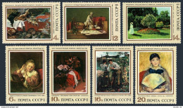 Russia 4141-4147, 4148, MNH. Michel 4187-4193, Bl.92. Foreign Paintings, 1973. - Unused Stamps