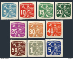 Czechoslovakia P27-P36,MNH.Mi 480-489. Newspaper Stamps,1945.Newspaper Delivery. - Newspaper Stamps