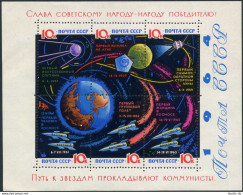 Russia 2930Aa Sheet, Glossy Paper, MNH. Michel Bl.34y. Conquest Of Space, 1964. - Ungebraucht