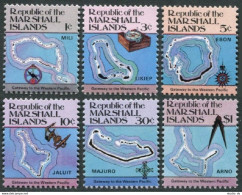 Marshall 35/49A, MNH. Michel 5-8A,12A,14A. Maps, Navigational Instruments, 1984. - Islas Marshall