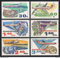 Czechoslovakia C77-C82, MNH. Mi 2166-2171. Air Post 1973. Planes Over Castles. - Airmail