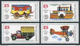 Bulgaria 3387B-3387E,MNH.Mi 3724-3727.Mail Coach,Biplane,Truck,Steam Packet,1988 - Nuevos