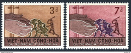 Viet Nam South 281-282, MNH. Mi 358-359. Refugees From Communist Oppression,1966 - Viêt-Nam