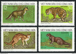 Viet Nam 687-690, MNH. Mi 719-722. Wild Animals 1973. Cuon,Panthera, Felis,Lutra - Vietnam