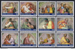 Vatican 870-881,MNH.Michel 1023-1034. Paintings Of The Sistine Chapel,1991.Raphael. - Neufs