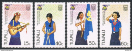 Tuvalu 328-331,MNH.Michel 322-325. Girl Guide Movement,75,1985.Playing Guitar. - Tuvalu (fr. Elliceinseln)