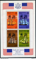 Turks & Caicos 314a Sheet, MNH. Michel Bl.6. USA-200, 1976. Ships. - Turks- En Caicoseilanden