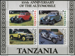 Tanzania 266a Sheet, MNH. Michel Bl.53. Classic Autos, 1985. Rolls-Royce. - Tanzania (1964-...)