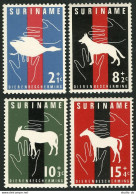 Surinam B90-B93, MNH. Michel 427-430. Fauna 1962. Duck, Dog, Donkey, Horse. - Suriname
