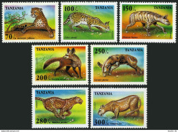 Tanzania 1422-1428,1429,MNH.Michel 2210-2217 Bl.302. Predatory Animals 1995. - Tansania (1964-...)