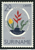 Surinam 276, MNH. Michel 370. Constitution, 5th Ann. 1959. Symbolic Flowers. - Surinam