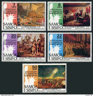 Samoa 428-432,432a, MNH. Mi 328-332,Bl.10. American Bicentennial, 1976. Battles. - Samoa (Staat)