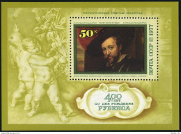 Russia 4577, MNH. Mi 4612 Bl.118. Peter Paul Rubens, 400, 1977. Self-portrait. - Unused Stamps