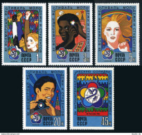 Russia 5356-5360,5361, MNH. Mi 5522-5526, Bl.184. World Young Festival, Moscow. - Ungebraucht