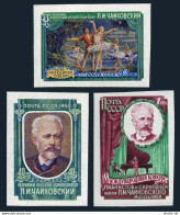 Russia 2044-2046 Imperf, MNH. Michel 2061B-2163B. P.I.Tchaikovsky,composer,1958. - Ungebraucht