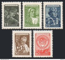 Russia 1343a-1346a,1306b Smaller Format.MNH.Mi 1331-II X5.Definitive 1954-1958. - Unused Stamps