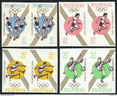 Philippines 915a-918a Imper Pairs,MNH.Michel 762B-765B. Olympics Tokyo-1964. - Filipinas