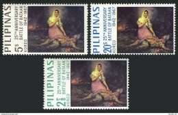 Philippines 966-968,MNH.Michel 822-824, Battle Of Bataan,25th Ann,1967.Painting. - Filipinas