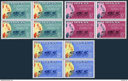 Philippines 939-941 Blocks/4,MNH.Michel 790-792. Cycling Championship 1965. - Philippinen