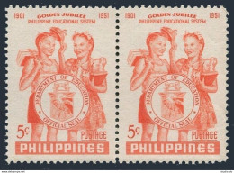 Philippines 575 Pair,MNH, $1.50. Michel 546. Educational System,50th Ann.1952. - Philippinen
