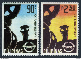 Philippines 1324-1325,MNH. Asian Development Bank.Cogwheels,Worker,1977. - Filipinas