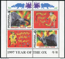 Philippines 2447a Perf, 2447a Imperf, MNH. New Year 1996, Lunar Year Of The Ox. - Philippines