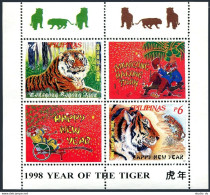 Philippines 2505a, 2505a Imperf, MNH. New Year 1998, Lunar Year Of The Tiger. - Filipinas